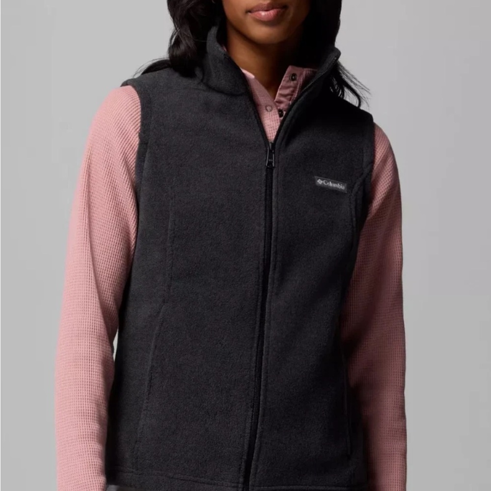 Columbia Women's Benton Springs Fleece Vest, Small, Charcoal Heather